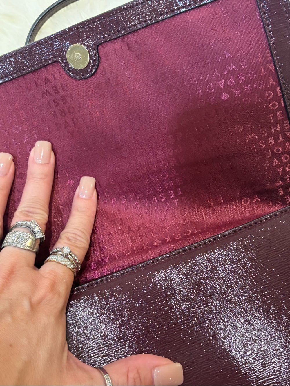 Kate Spade Patent Leather Crossbody Bag EUC - Picture 6 of 9